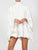 Solid Color High-Neck Backless Flared Sleeves Mini Dress