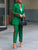 High Waisted Loose Split-Joint Striped Pants Suit Pants Trousers