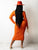 Autumn V Neck Long Sleeve Midi Dress