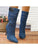 Western Cowboy Denim Pointed High Heel Boots