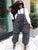 Pocket Patchwork Denim Wide Leg Overalls