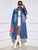 Distressed Gradient Color Patchwork Denim Coat