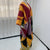 Contrast Color Geometric Pattern Mohair Fringe Shawl