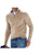 Patchwork Pullover Zipper Wool Men's Polo Shirt