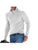 Patchwork Pullover Zipper Wool Men's Polo Shirt