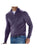 Patchwork Pullover Zipper Wool Men's Polo Shirt