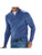 Patchwork Pullover Zipper Wool Men's Polo Shirt