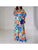 Colorblock Floral Printed Wide Leg Jumpsuits