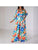 Colorblock Floral Printed Wide Leg Jumpsuits