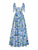 Print Chiffon U Neck Princess Maxi Dresses