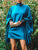 Going Out Loose Batwing Sleeves Buttoned Solid Color Mini Dresses