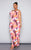 Plus Multi Printed Plisse Cowl Neck Maxi Dress