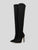 Women's Suede Skintight Stretch Over-the-knee Boots With Side Zipper, Winter Warm Long Boots With Thin High Heel