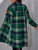 LUNE Plaid Flap Pocket Drop Shoulder Coat