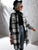 LUNE Plaid Flap Pocket Drop Shoulder Coat