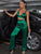 SXY Tie Back Crop Satin Cami Top & High Waist Pants