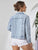 Button Front Flap Pocket Denim Jacket