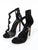 Sexy High Heel Sandals For Women With Hollow Out Snake Style Design, Back Zipper, Transparent Straps And Suede Grain Surface