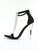 Women's Fashionable Round Toe High Heels With Decorative Buckle, Silver Beaded Ankle Strap Back Zipper Sandals