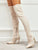 Women's Suede Skintight Stretch Over-the-knee Boots With Side Zipper, Winter Warm Long Boots With Thin High Heel