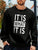 Men'S Slogan Printed Pullover Sweatshirt