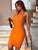 Women's Solid Color Irregular Shoulder Sexy Bodycon Dress