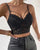 Short lace camisole with V-neck