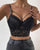 Short lace camisole with V-neck