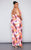 Plus Multi Printed Plisse Cowl Neck Maxi Dress