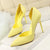 868-8 Latest Design Nightclub High Heel Side Hollow Out Sequin Heels For Ladies Pointed Toe Shiny Wedding Shoes