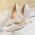 868-8 Latest Design Nightclub High Heel Side Hollow Out Sequin Heels For Ladies Pointed Toe Shiny Wedding Shoes