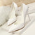 868-8 Latest Design Nightclub High Heel Side Hollow Out Sequin Heels For Ladies Pointed Toe Shiny Wedding Shoes