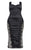 Plus Black Lace Trim Corset Midi Dress