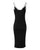 Sleeveless mid-length dress with contrasting button decoration